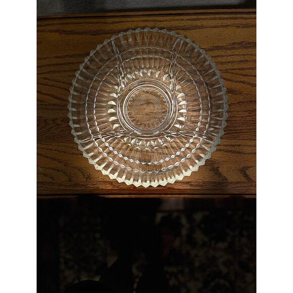 Vintage Kromex glass 12” 5 compartment relish tray. - Picture 3 of 7